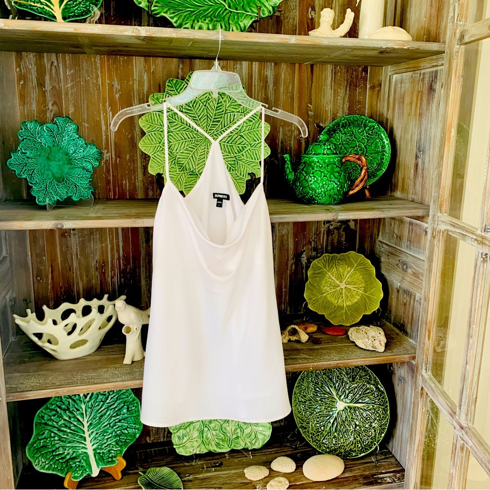 White silky top size large